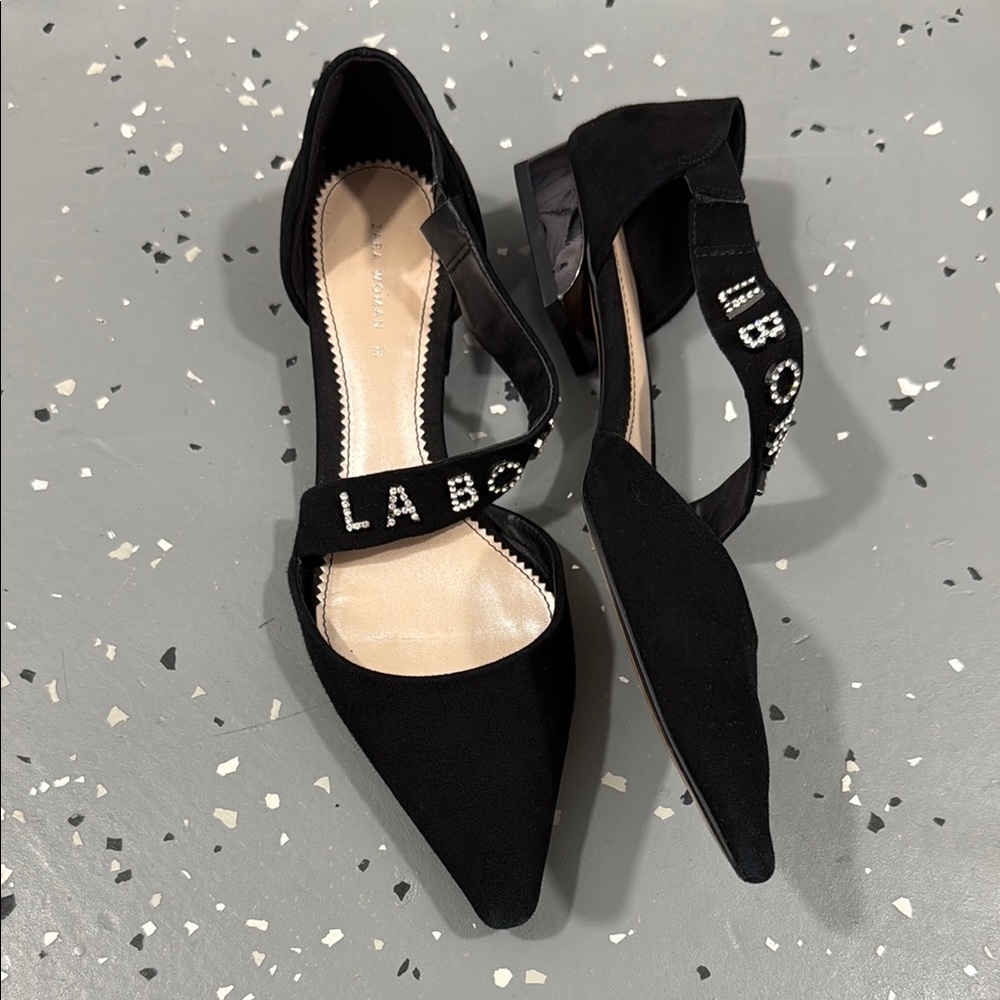Zara Black Flats with Mary Jane Strap